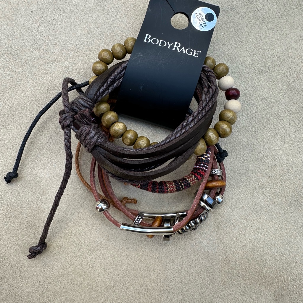 Bodyrage Brown And Tan Women's Bracelet Set